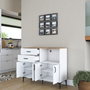 Hanah Home Gabinete Multipropósito Blanco y Nuez